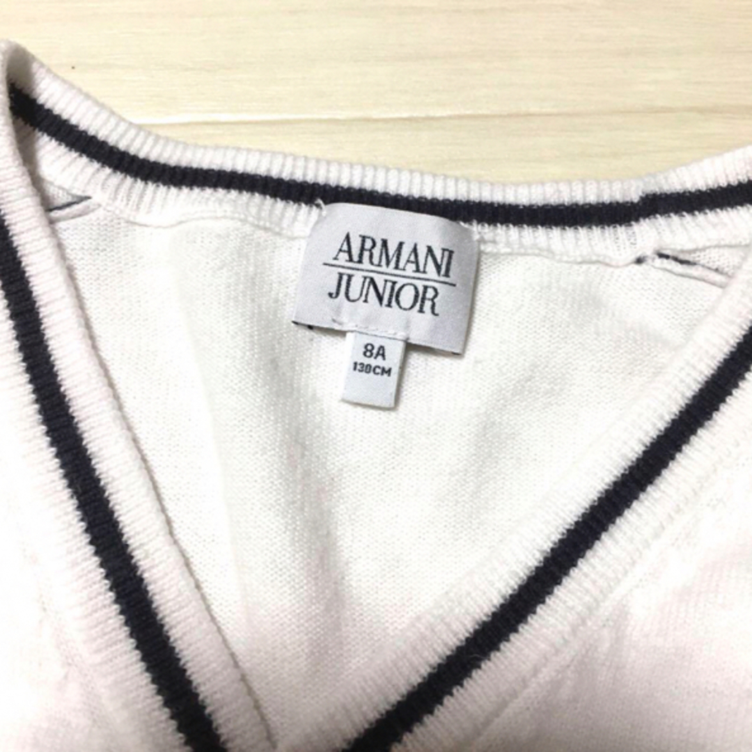 ARMANI JUNIOR(アルマーニ ジュニア)のARMANI JUNIOR コットンニットカーディガン キッズ/ベビー/マタニティのキッズ服男の子用(90cm~)(カーディガン)の商品写真