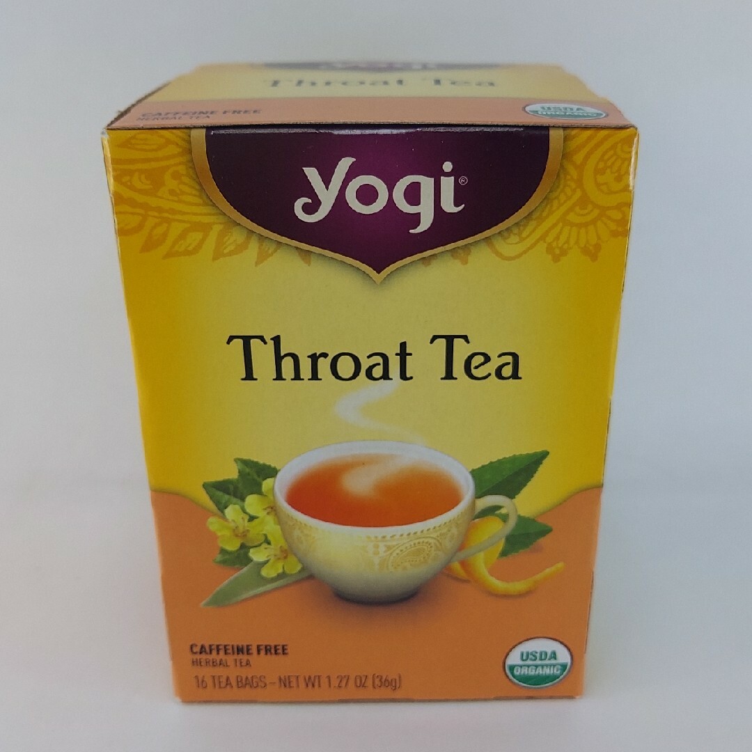 Yogi Tea ヨギティ－ オーガニック スロートティー  1箱 16袋 食品/飲料/酒の飲料(茶)の商品写真