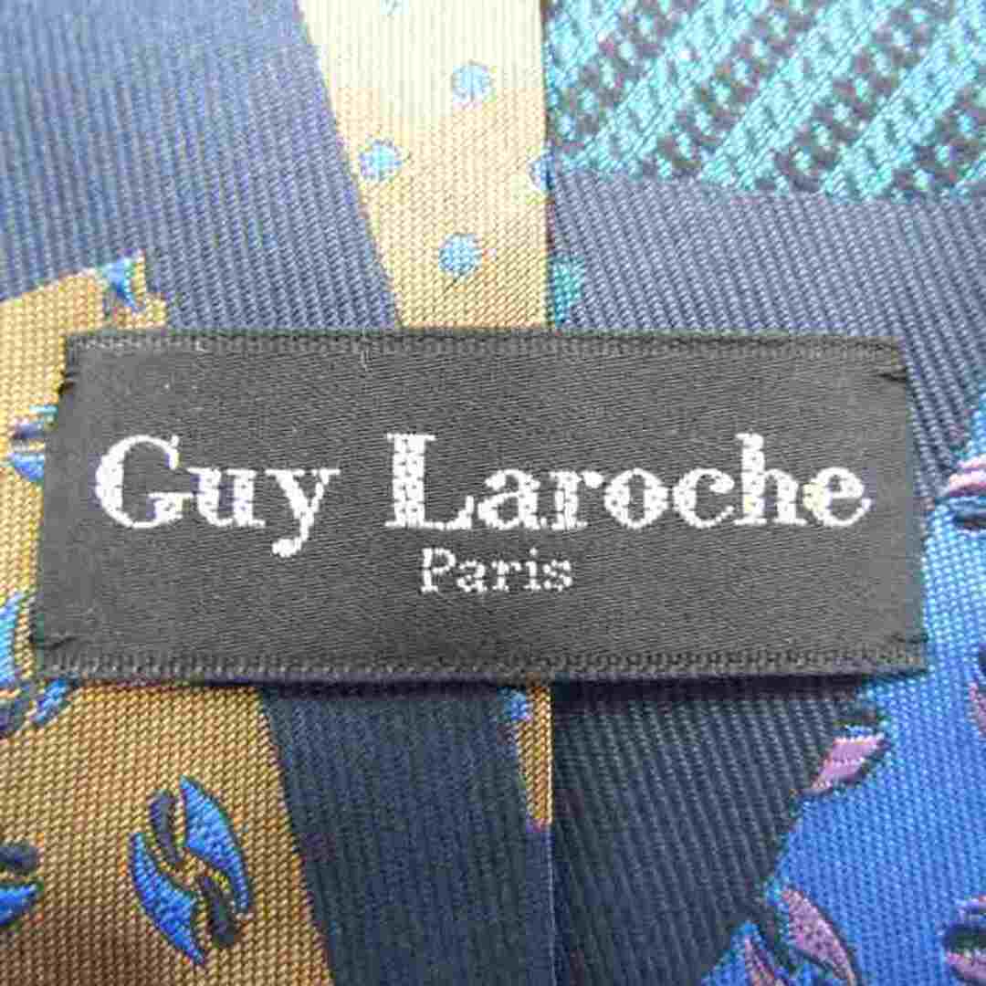 Guy Laroche(ギラロッシュ)のギ・ラロッシュ ブランドネクタイ スクエア柄 シルク メンズ ネイビー Guy Laroche メンズのファッション小物(ネクタイ)の商品写真