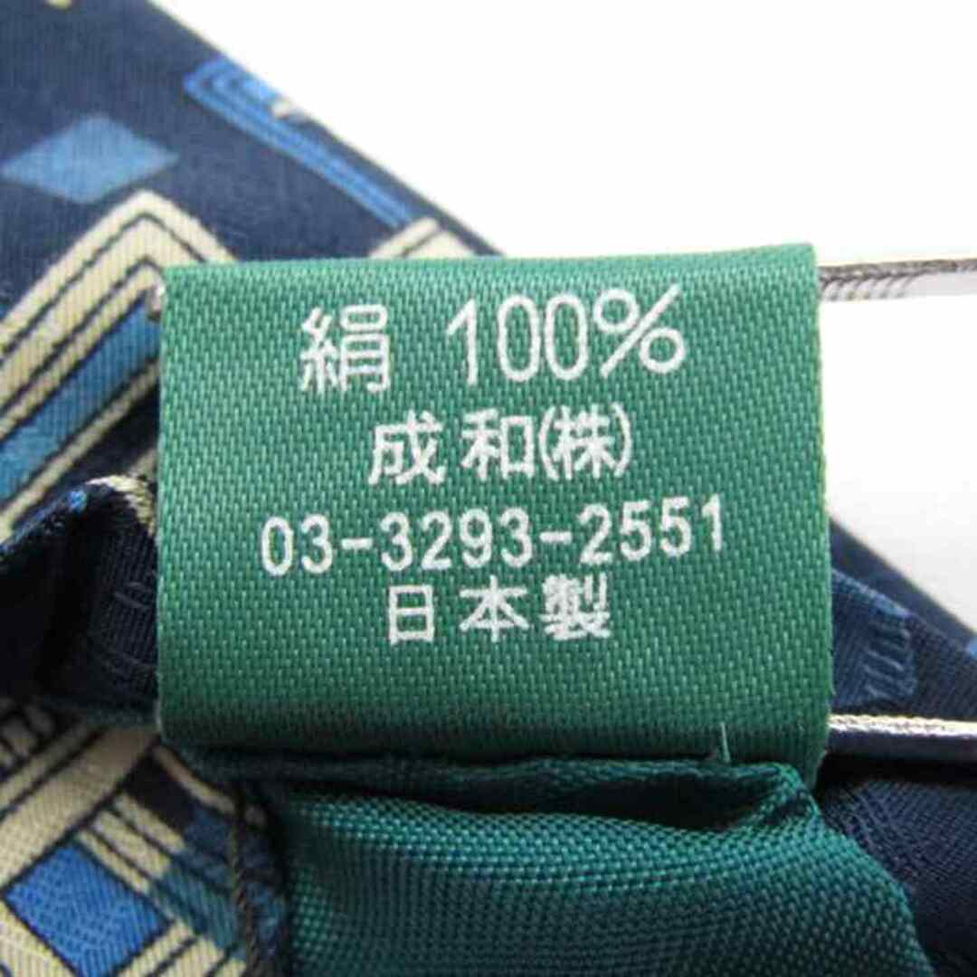 ノリコ カズキ ブランドネクタイ 総柄 スクエア柄 シルク 日本製 メンズ ネイビー noriko kazuki メンズのファッション小物(ネクタイ)の商品写真