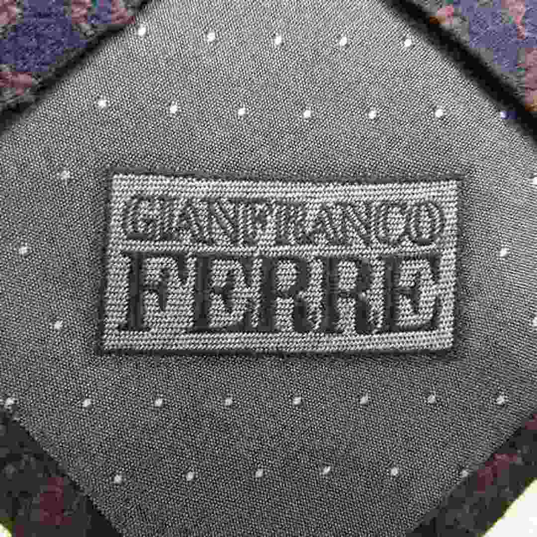 Gianfranco FERRE(ジャンフランコフェレ)のジャンフランコフェレ ブランドネクタイ チェック柄 シルク イタリア製 メンズ ブラウン GIANFRANCO FERRE メンズのファッション小物(ネクタイ)の商品写真