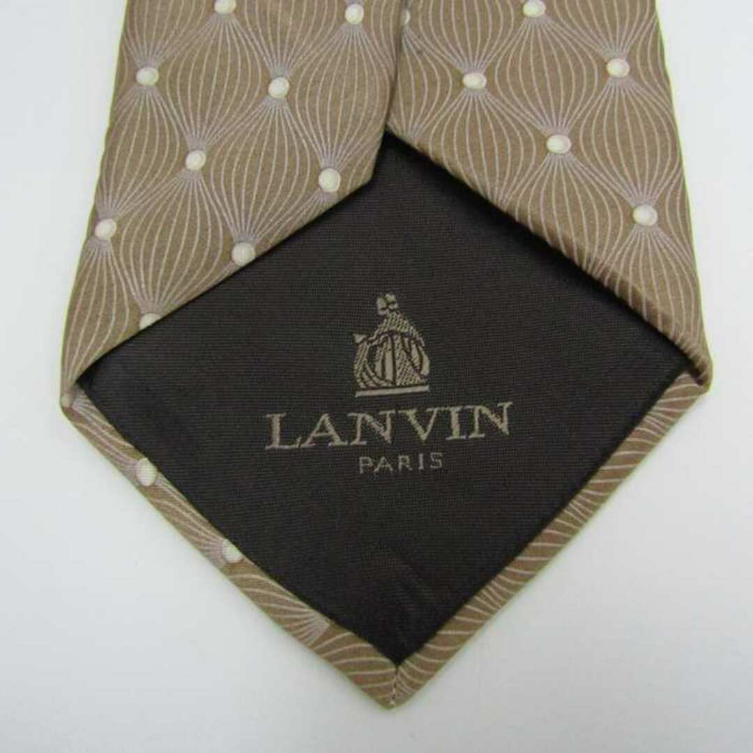 LANVIN(ランバン)のランバン ブランドネクタイ チェック柄 シルク フランス製 メンズ ベージュ系 LANVIN メンズのファッション小物(ネクタイ)の商品写真