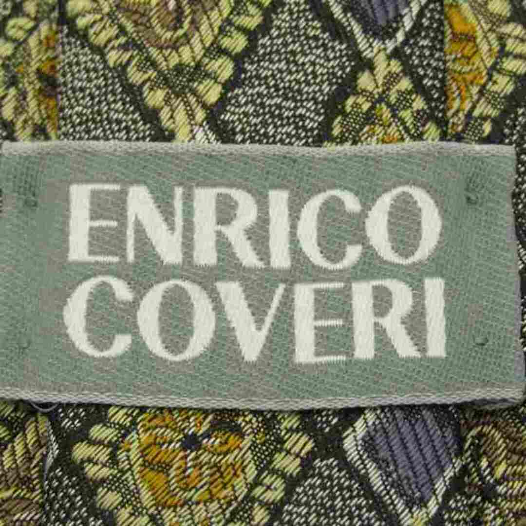 ENRICO COVERI(エンリココベリ)のエンリコ・コベリ ブランドネクタイ ワイドタイ チェック柄 シルク メンズ グレー系 Enrico Coveri メンズのファッション小物(ネクタイ)の商品写真