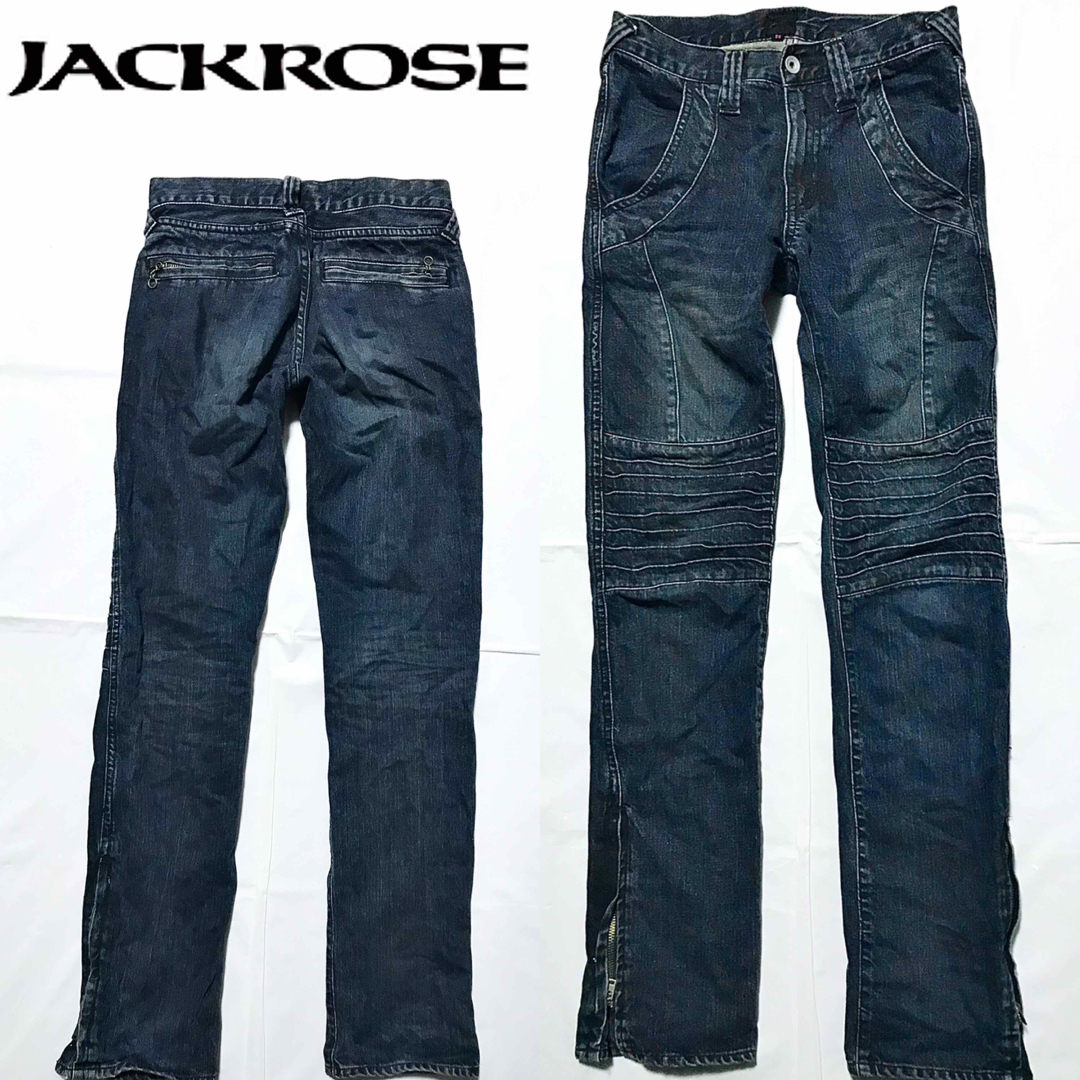 JACKROSE(ジャックローズ)の美品 JACKROSE ジャックローズ 送料込 バイカー デニム ジーンズ 29 メンズのパンツ(デニム/ジーンズ)の商品写真