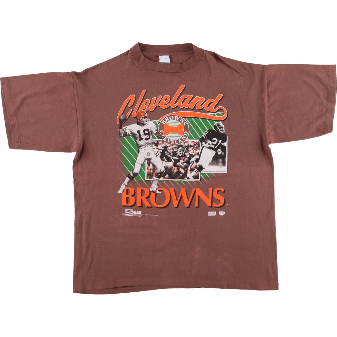古着 90年代 NFL CLEVELAND BROWNS クリーブランドブラウンズ プリントTシャツ USA製 メンズXL ヴィンテージ /eaa427620 メンズのトップス(Tシャツ/カットソー(半袖/袖なし))の商品写真