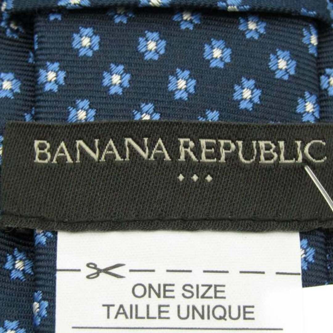 Banana Republic(バナナリパブリック)のバナナリパブリック ブランド ネクタイ 小紋柄 花柄 未使用タグ付 メンズ ネイビー Banana Republic メンズのファッション小物(ネクタイ)の商品写真