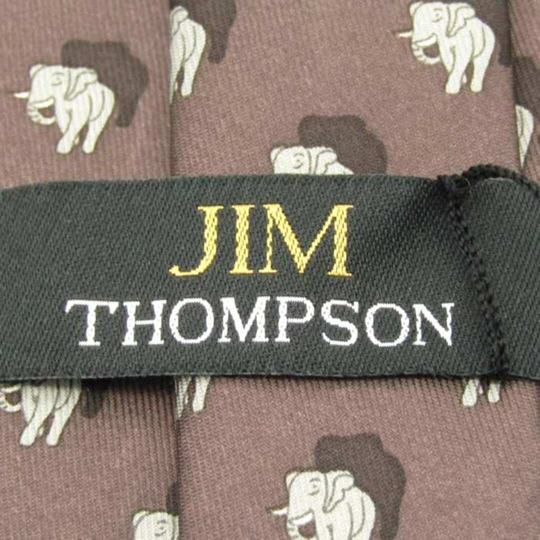 Jim Thompson(ジムトンプソン)のジムトンプソン ブランド ネクタイ 動物柄 象柄  未使用タグ付 メンズ グレー JIM THOMPSON メンズのファッション小物(ネクタイ)の商品写真