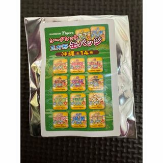 ハンシンタイガース(阪神タイガース)のシークレット正方形缶バッジ(沖縄)(スポーツ選手)