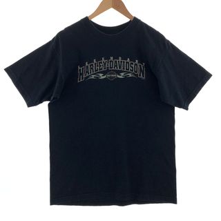 ハーレーダビッドソン(Harley Davidson)の古着 ハーレーダビッドソン Harley-Davidson 両面プリント モーターサイクル バイクTシャツ メンズM /eaa381788(Tシャツ/カットソー(半袖/袖なし))