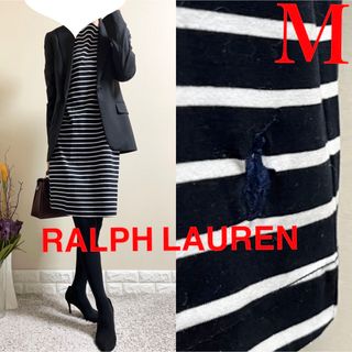 Ralph Lauren - 極美品！ラルフローレン RALPH LAUREN ワンピース　ボーダー　M 濃紺