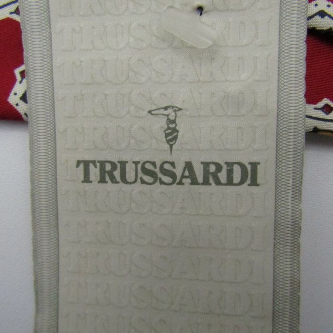 Trussardi(トラサルディ)のトラサルディ ブランド ネクタイ シルク 花柄 未使用タグ付 メンズ レッド TRUSSARDI メンズのファッション小物(ネクタイ)の商品写真