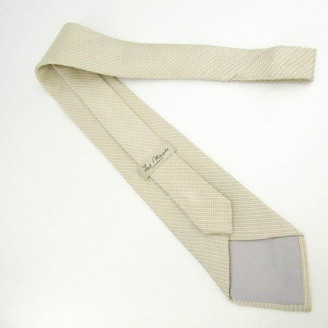 レミュー ブランド ネクタイ シルク コットン 小紋柄 メンズ ホワイト LES MUES メンズのファッション小物(ネクタイ)の商品写真