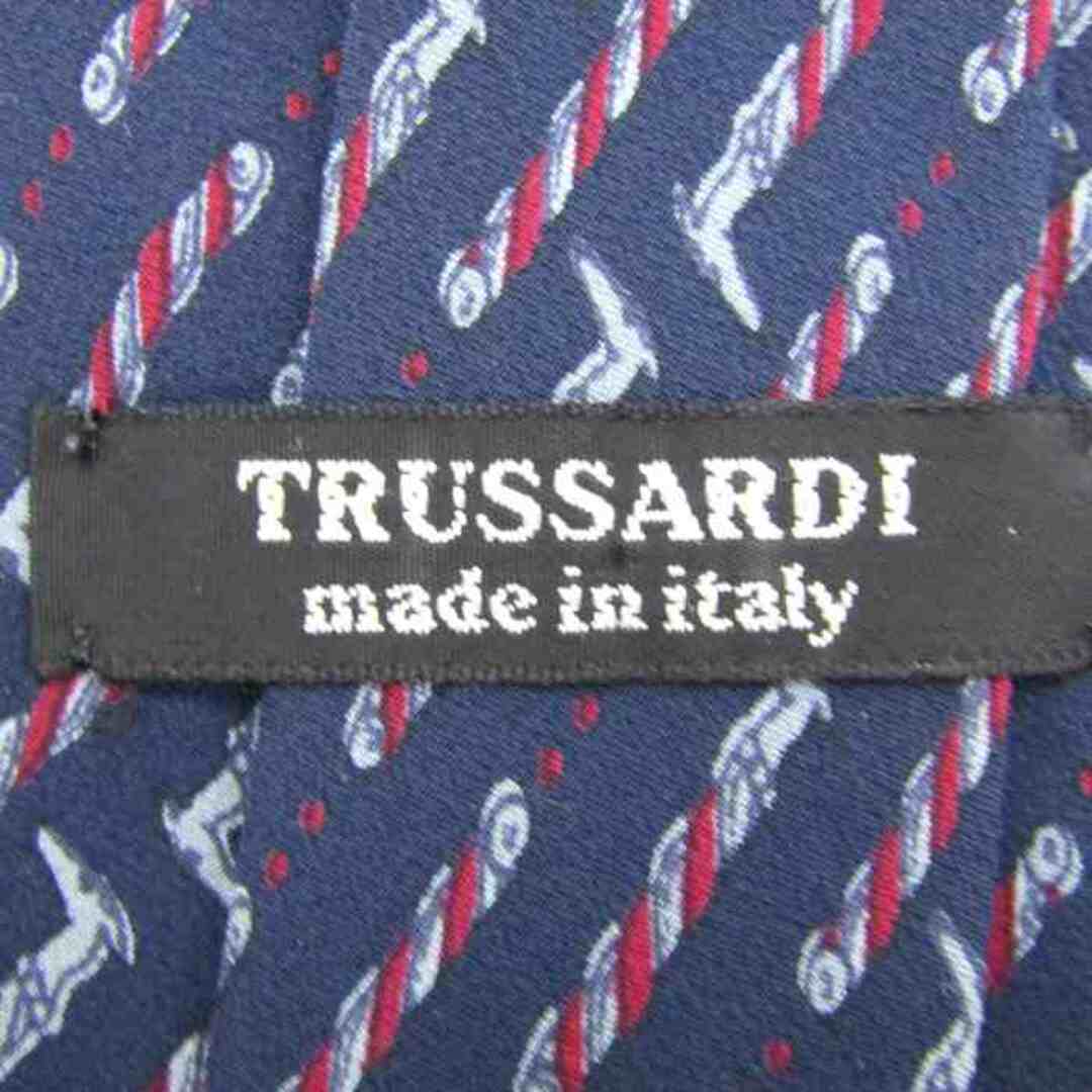 Trussardi(トラサルディ)のトラサルディ ブランド ネクタイ シルク 総柄 メンズ ネイビー TRUSSARDI メンズのファッション小物(ネクタイ)の商品写真