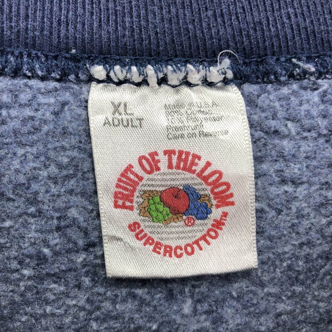 FRUIT OF THE LOOM(フルーツオブザルーム)の古着 90年代 フルーツオブザルーム FRUIT OF THE LOOM アドバタイジング スウェットシャツ トレーナー USA製 メンズXL ヴィンテージ /eaa413801 メンズのトップス(スウェット)の商品写真