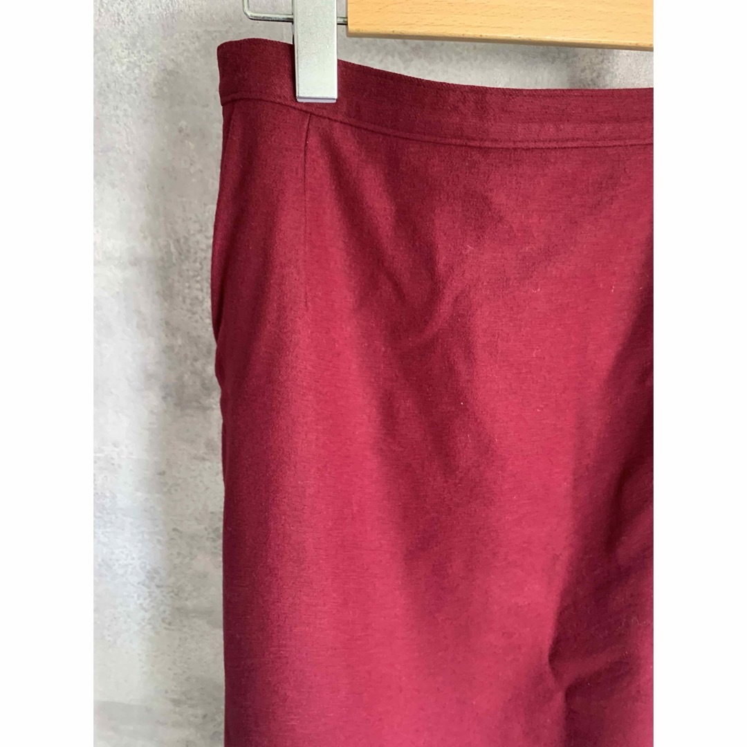 PENDLETON(ペンドルトン)のUSA製　ペンドルトン　Pendelton バージンウール　スカート　エンジ　S レディースのスカート(ひざ丈スカート)の商品写真