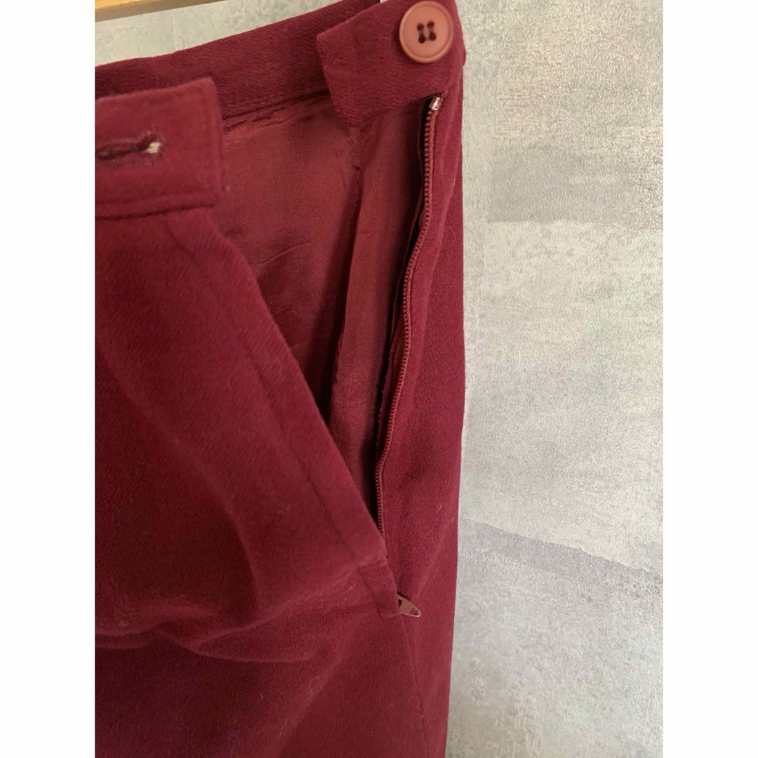 PENDLETON(ペンドルトン)のUSA製　ペンドルトン　Pendelton バージンウール　スカート　エンジ　S レディースのスカート(ひざ丈スカート)の商品写真