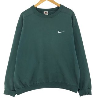 ナイキ(NIKE)の古着 90年代 ナイキ NIKE ワンポイントロゴスウェットシャツ トレーナー USA製 メンズL ヴィンテージ /eaa413796(スウェット)