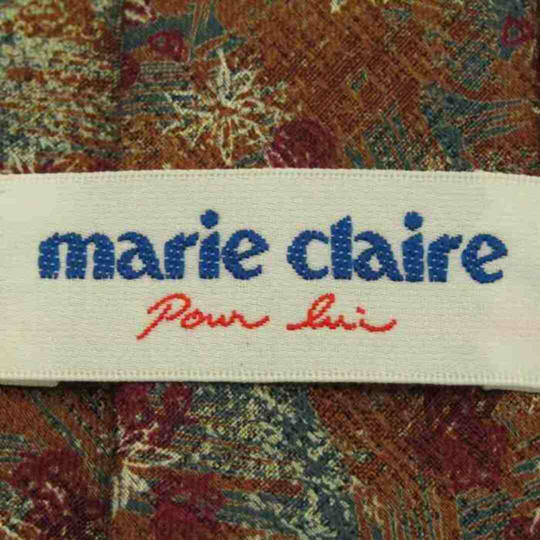 Marie Claire(マリクレール)のマリクレール ブランドネクタイ 総柄 花柄シルク メンズ ブラウン mariclaire メンズのファッション小物(ネクタイ)の商品写真