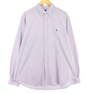 ラルフローレン(Ralph Lauren)の古着 ラルフローレン Ralph Lauren CLASSIC FIT クラシックフィット 長袖 ボタンダウンチェックシャツ メンズXL /eaa427610(シャツ)