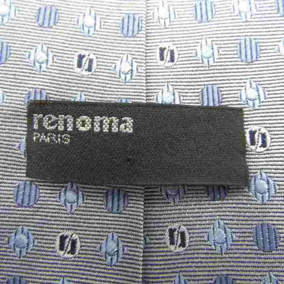 RENOMA(レノマ)のレノマ ブランドネクタイ ドット 小紋柄 パネル柄 シルク メンズ グレー renoma メンズのファッション小物(ネクタイ)の商品写真