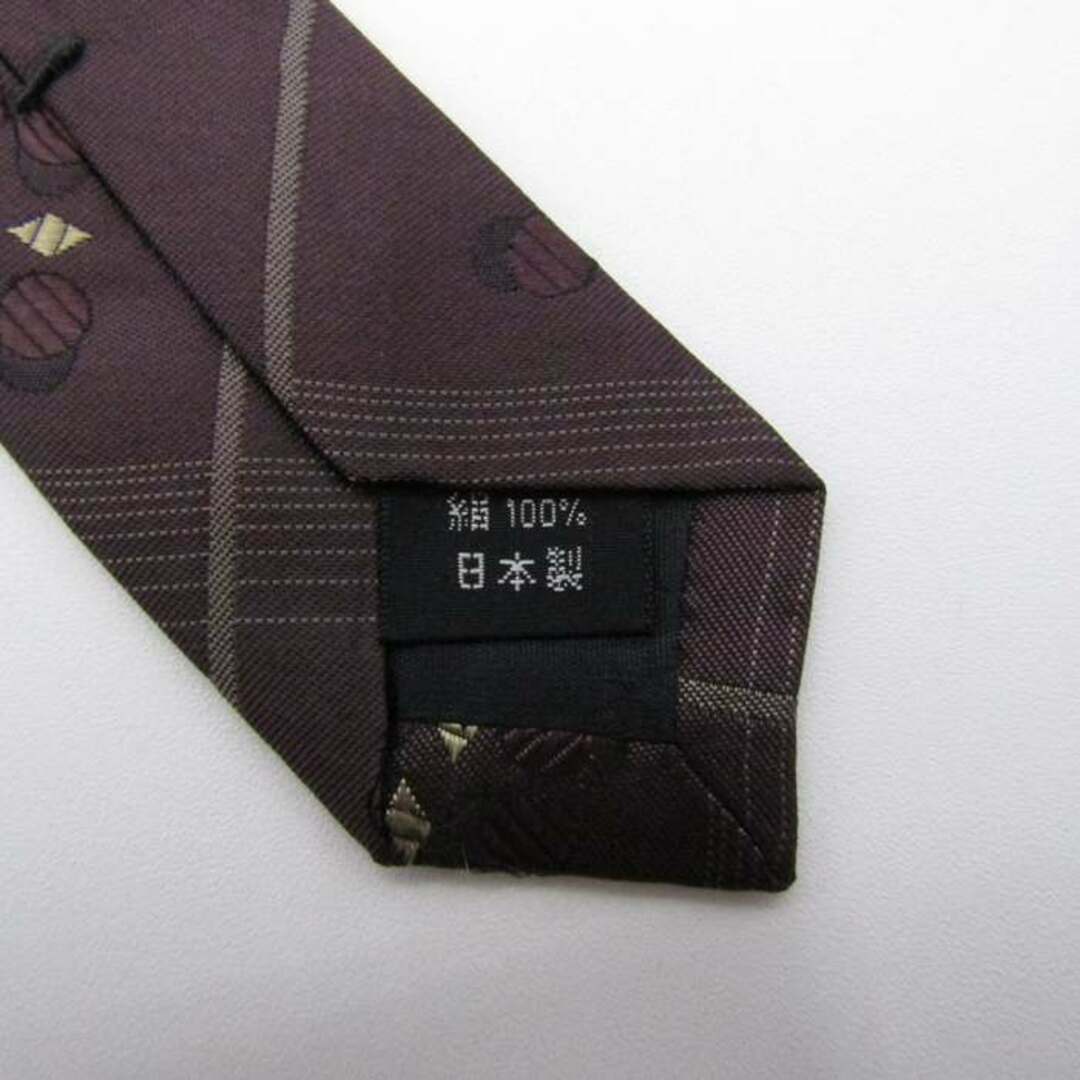 NICOLE(ニコル)のニコル ブランドネクタイ ドット チェック柄 シルク 日本製 未使用タグ付 メンズ グレー NICOLE メンズのファッション小物(ネクタイ)の商品写真