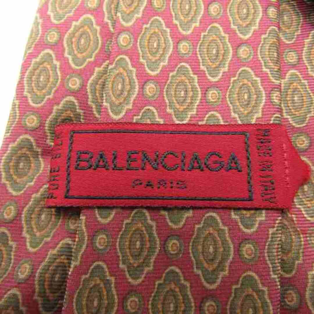 Balenciaga(バレンシアガ)のバレンシアガ ブランドネクタイ ドット 小紋柄 シルク イタリア製 メンズ ワインレッド BALENCIAGA メンズのファッション小物(ネクタイ)の商品写真