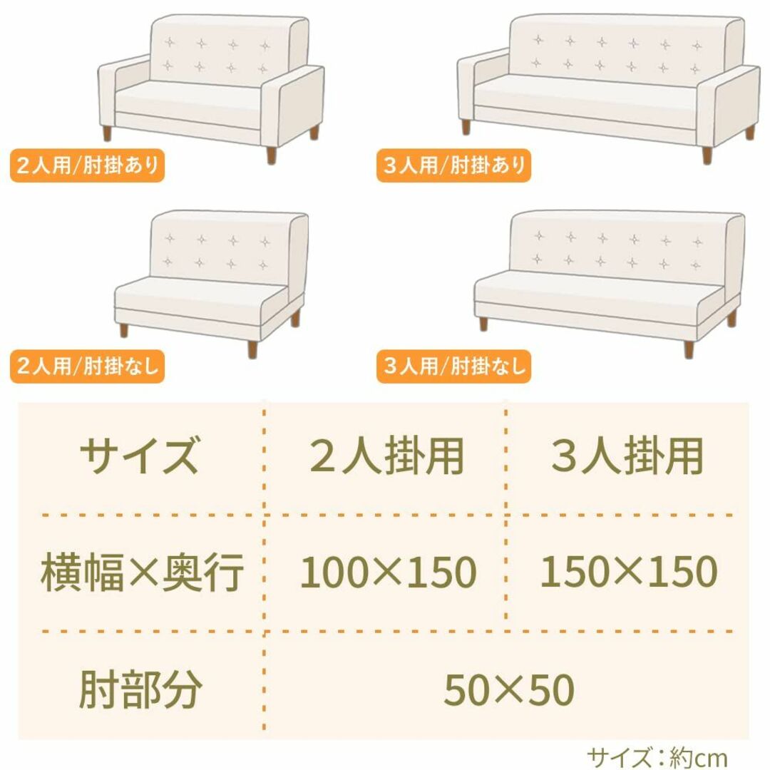 【色: グリーン】ベルーナBELLUNA ソファカバー あったか ソファ-カバー インテリア/住まい/日用品のソファ/ソファベッド(ソファカバー)の商品写真