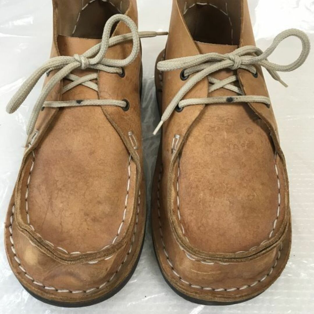 LA BAUME/ラボーム★職人ハンドメイド/本革/ショートブーツ【42/26.0-26.5/茶/BROWN】アンクル/デザート/チャッカ/オールレザー◆pWB76-4 #BUZZBERG メンズの靴/シューズ(ブーツ)の商品写真