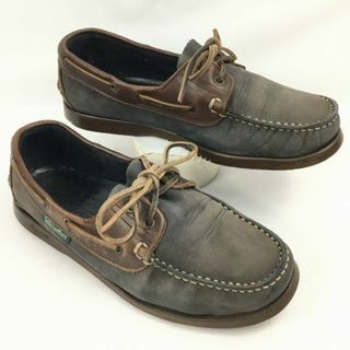 パラブーツ(Paraboot)の試着交換OK！Paraboot/パラブーツ　デッキシューズ　グレー　size26.0-27.0程度　管NO.WZH-54 #BUZZBERG(ブーツ)