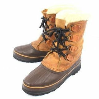 ソレル(SOREL)のカナダ製ビンテージ★ソレル/SOREL★ハイテク防水/インナー付き/本革スノーブーツ24.5茶◆WB1-07 #BUZZBERG(ブーツ)