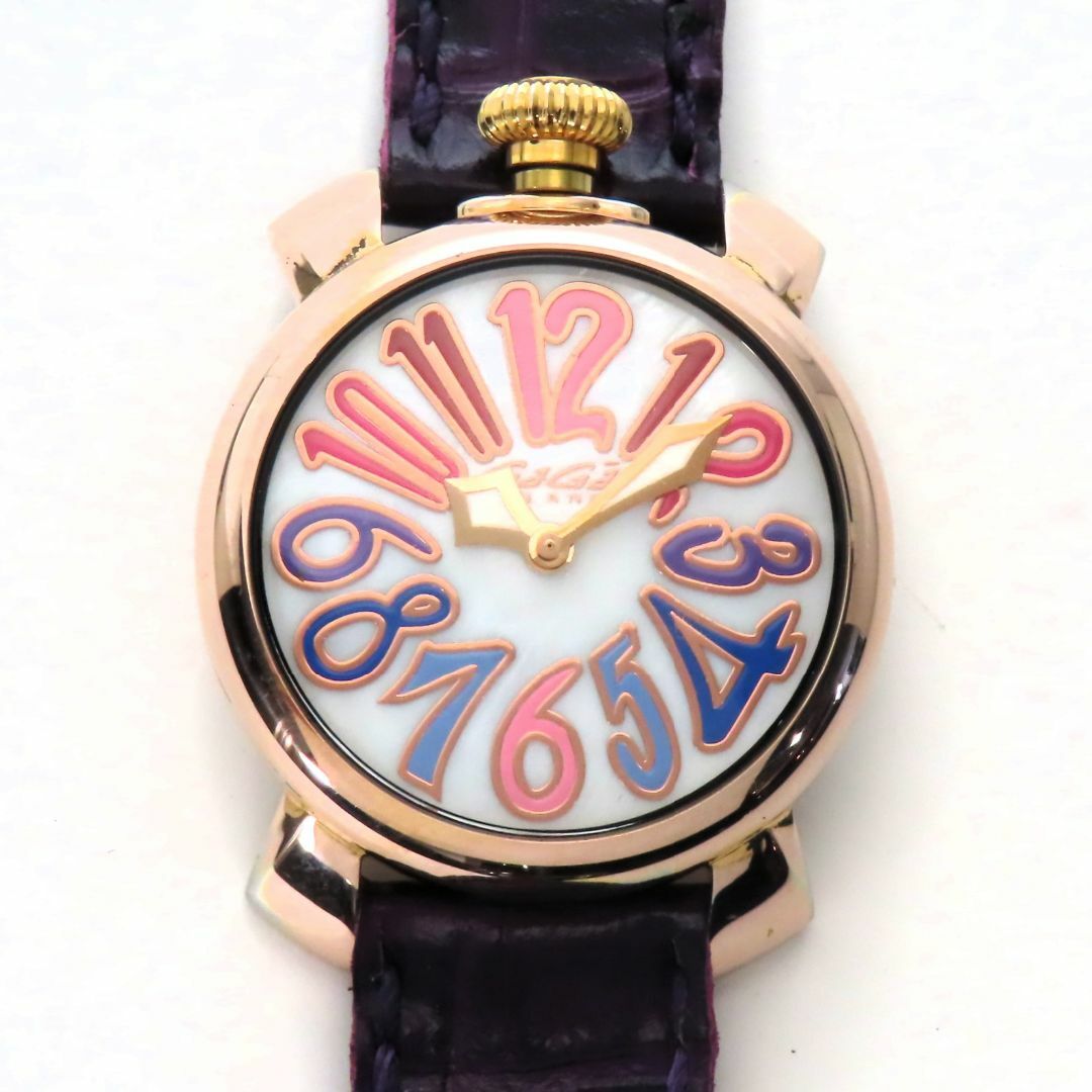 GaGa MILANO(ガガミラノ)の美品 稼働品 GAGA MILANO ガガミラノ マヌアーレ40 腕時計 レディースのファッション小物(腕時計)の商品写真
