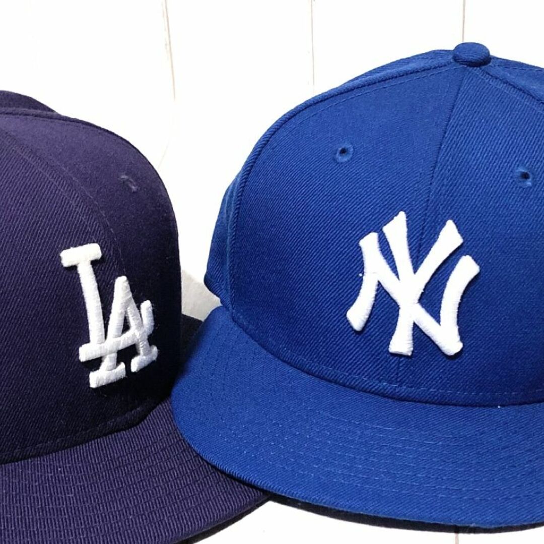 NEW ERA(ニューエラー)のNEW ERA ニューエラ ウールキャップ LA NY 59FIFTY 7 2個 メンズの帽子(キャップ)の商品写真