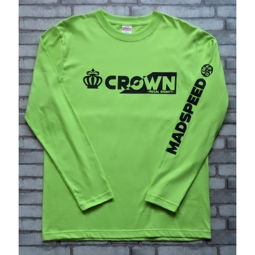 UnitedAthle(ユナイテッドアスレ)の【MADSPEED】趣味Tシャツ クラウン crown 王冠 ライムグリーン 自動車/バイクの自動車(その他)の商品写真