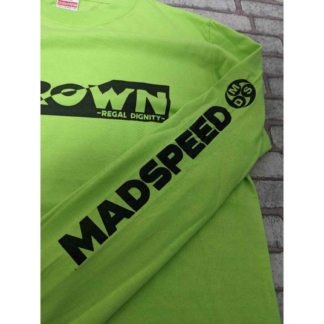 UnitedAthle(ユナイテッドアスレ)の【MADSPEED】趣味Tシャツ クラウン crown 王冠 ライムグリーン 自動車/バイクの自動車(その他)の商品写真