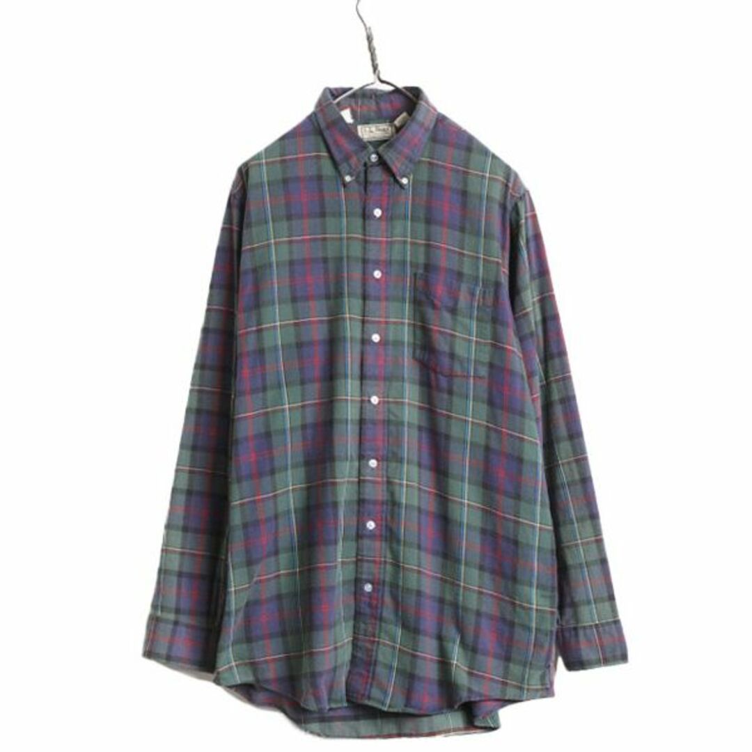 最旬ダウン L.L.Bean - フランネル チェック エルエルビーン USA製 80s 男性用