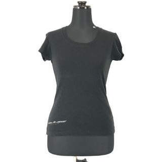 アルマーニジーンズ(ARMANI JEANS)のARMANI JEANS★半袖Tシャツ/カットソー【Women's size-M/38/黒/Black】ジョルジオアルマーニジャパン正規代理店タグ/Tops/Shirts◆BH40 #BUZZBERG(Tシャツ(半袖/袖なし))