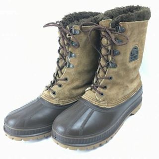 ソレル(SOREL)のSOREL/ソレル　size7　25.0程度　ビンテージ/Vintage カナダ製　本革スノーブーツ　ライナー付き　ブラウン/茶/BROWN〉管No.WV26 #BUZZBERG(ブーツ)