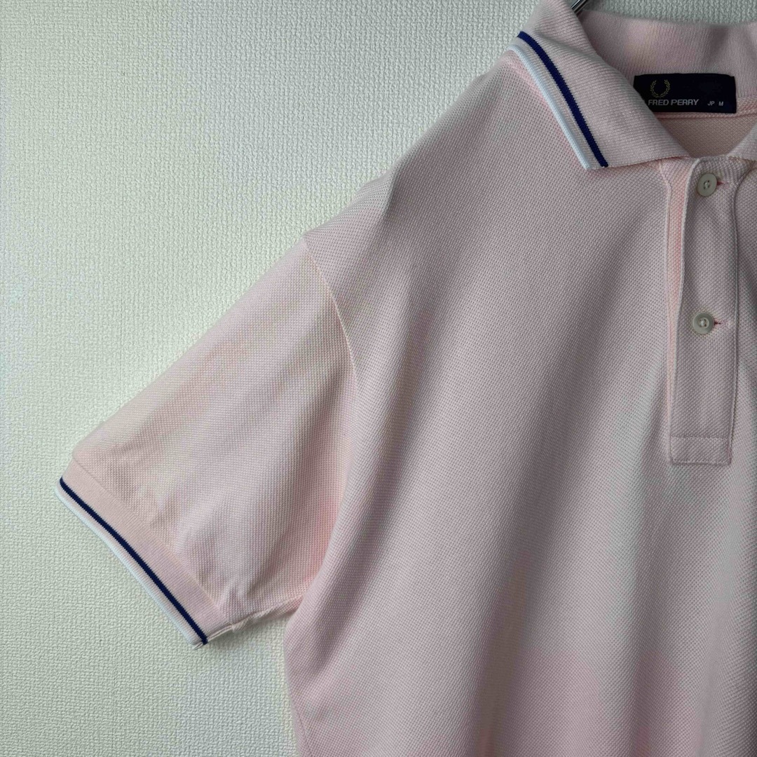 FRED PERRY(フレッドペリー)の人気　フレッドペリー　ポロシャツ　ピンク　M 古着 メンズのトップス(ポロシャツ)の商品写真