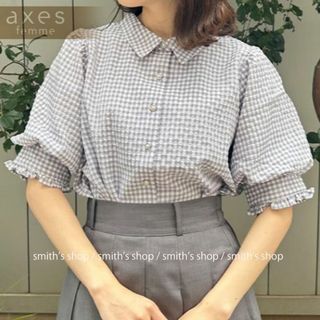 アクシーズファム(axes femme)のaxes femme パフスリーブブラウス(シャツ/ブラウス(半袖/袖なし))