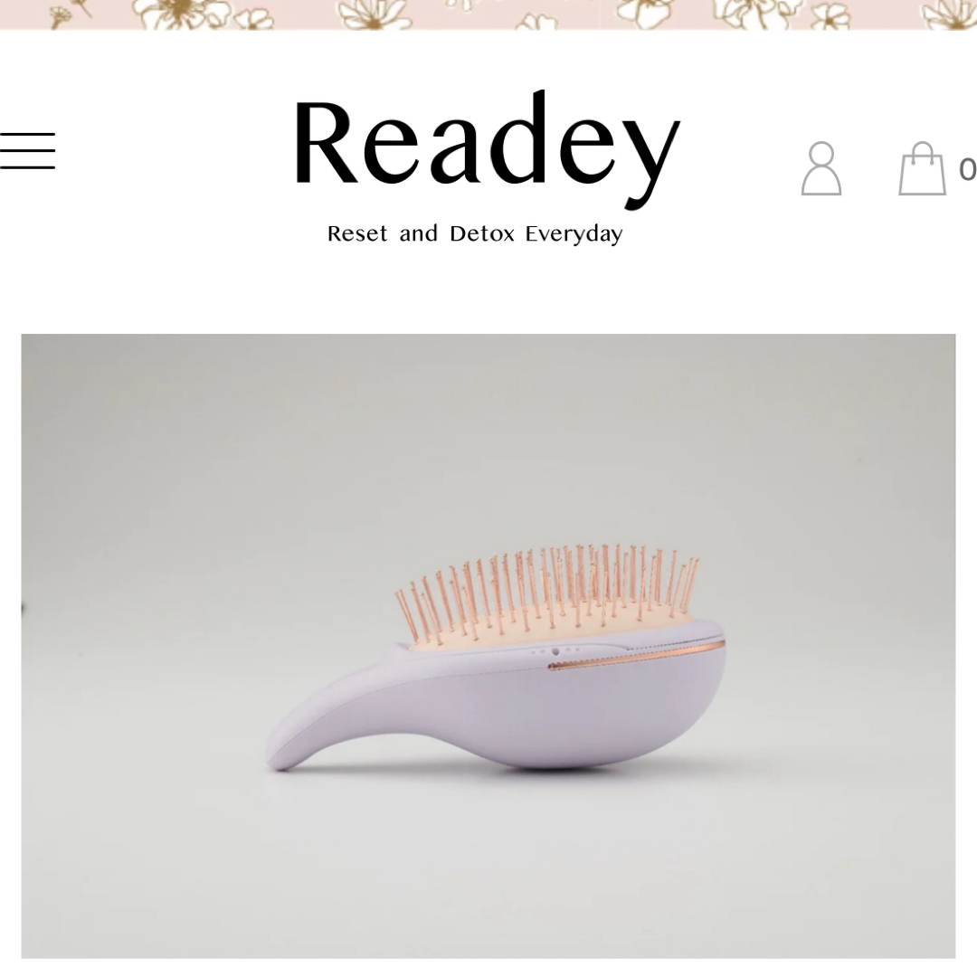 Readey リアデイ ブラシ　パープル コスメ/美容のヘアケア/スタイリング(ヘアブラシ/クシ)の商品写真