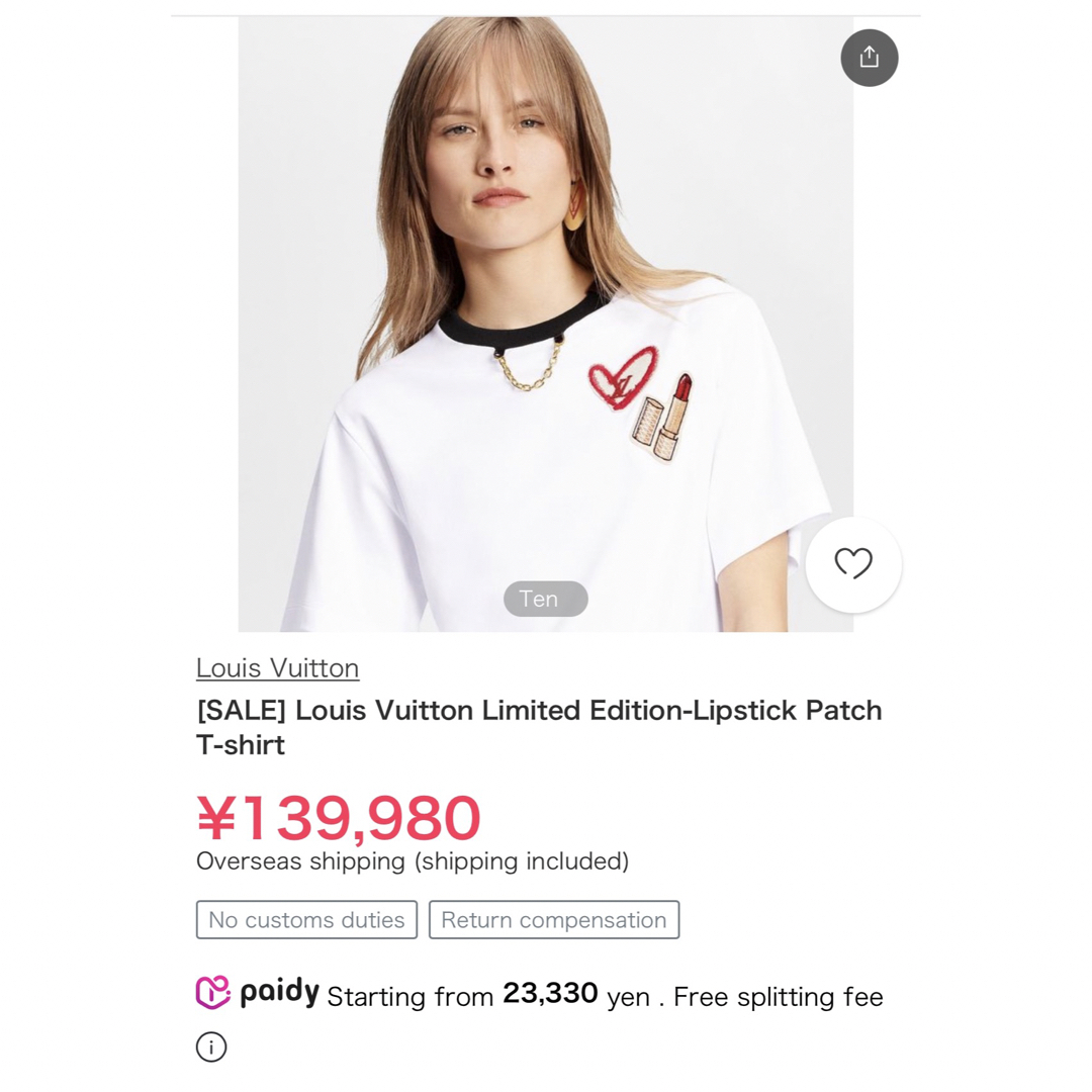 LOUIS VUITTON(ルイヴィトン)のlouis vuitton Tシャツ レディースのトップス(Tシャツ(半袖/袖なし))の商品写真