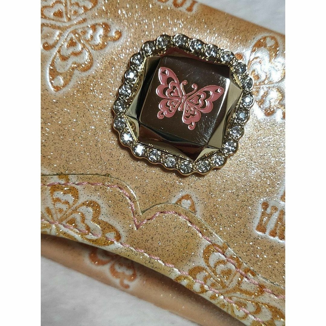 ANNA SUI(アナスイ)の新品未使用 アナスイ 5連キーケース 蝶　バタフライ　ピンク系　ラメ　ロゴ レディースのファッション小物(キーケース)の商品写真
