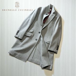 BRUNELLO CUCINELLI - L80★極美品★極上カシミヤブレンド チェスターコート ブルネロクチネリ