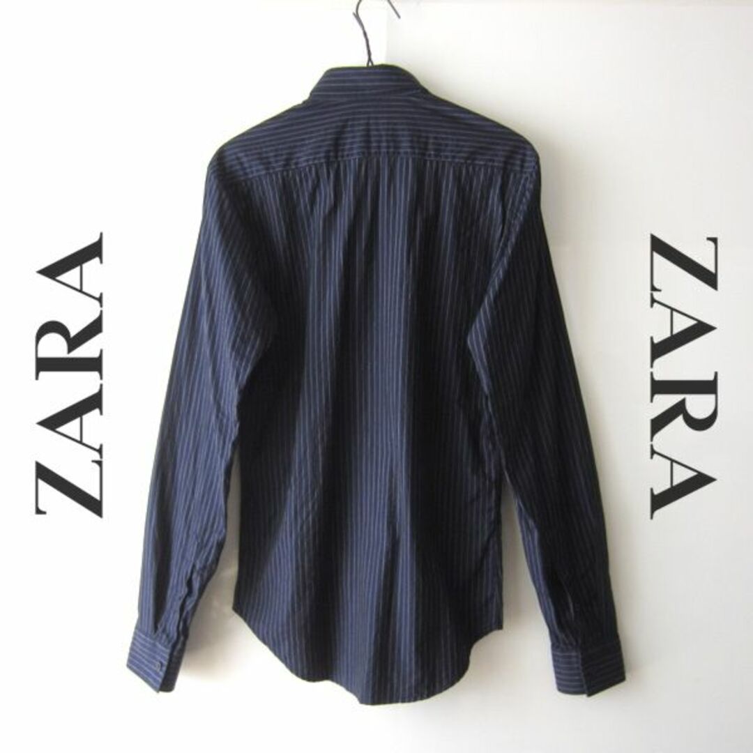 ZARA(ザラ)のほぼ新品　ZARA／ザラ★　ストライプ　長袖シャツ メンズのトップス(シャツ)の商品写真