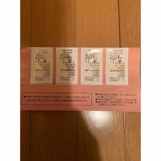 近鉄株主優待乗車券　4枚　有効期限　2024年7月末日　ラクマパック発送(鉄道乗車券)