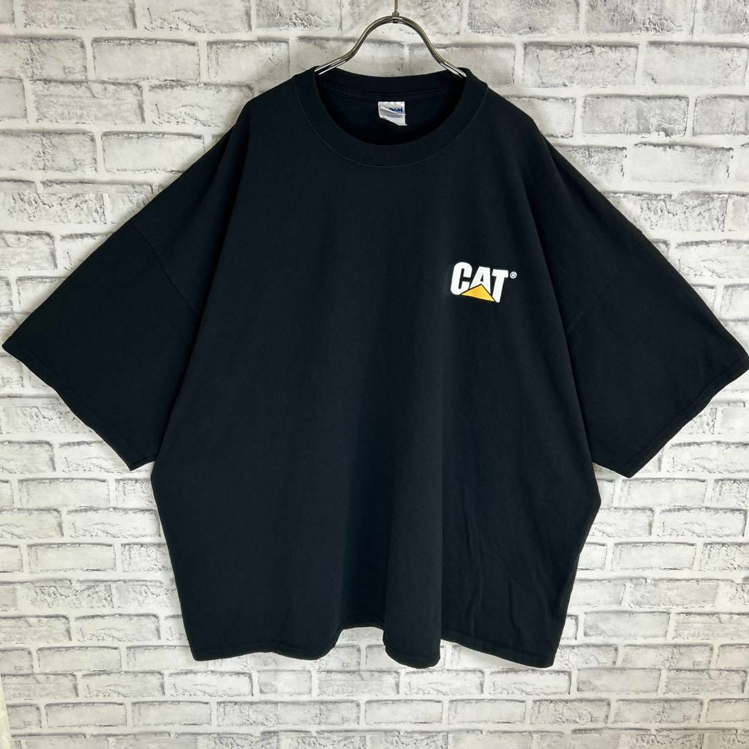 GILDAN(ギルタン)のCAT キャタピラー バックプリント 重機 ワンポイント Tシャツ 半袖 輸入品 メンズのトップス(Tシャツ/カットソー(半袖/袖なし))の商品写真