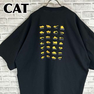 ギルタン(GILDAN)のCAT キャタピラー バックプリント 重機 ワンポイント Tシャツ 半袖 輸入品(Tシャツ/カットソー(半袖/袖なし))