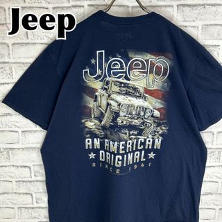 ジープ(Jeep)のJeep ジープ バックプリント オフロード 星条旗 Tシャツ 半袖 輸入品(Tシャツ/カットソー(半袖/袖なし))