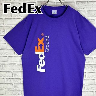 FedEx フェデックス グラウンド 両面デザイン縦ロゴ Tシャツ 半袖 輸入品(Tシャツ/カットソー(半袖/袖なし))