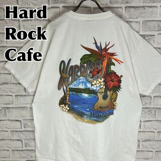 ハードロックカフェ(Hard Rock CAFE)のハードロックカフェ ホノルル ハワイ 南国ビーチ ギター Tシャツ 半袖 輸入品(Tシャツ/カットソー(半袖/袖なし))